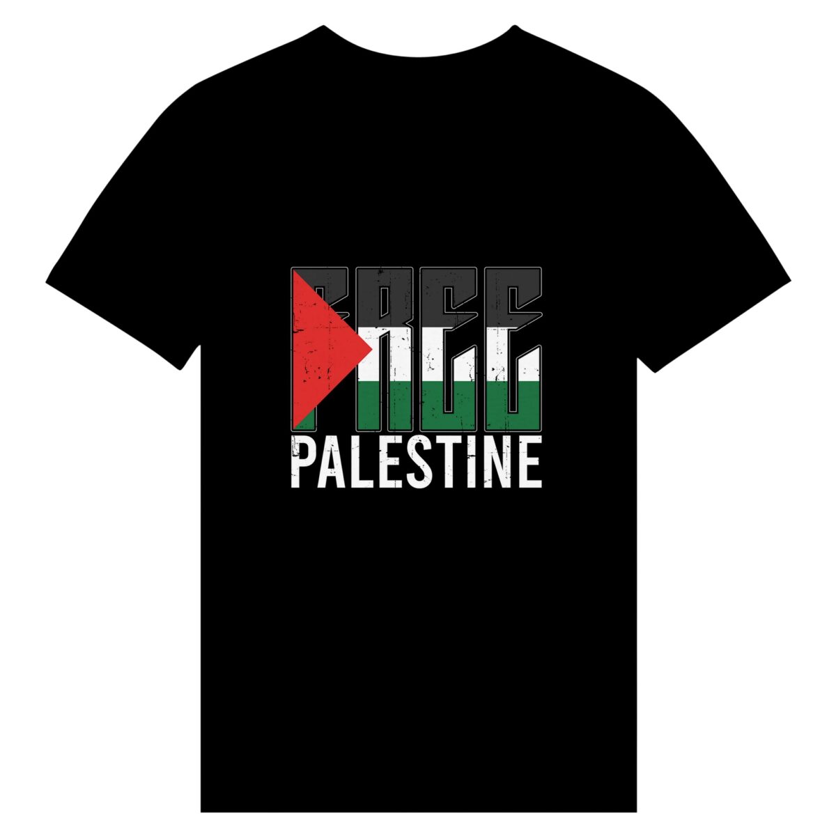 "Free Palestine" premium t-skjorte for kvinner med v-hals