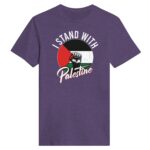 "I stand with Palestine" t-skjorte med rund hals for kvinner