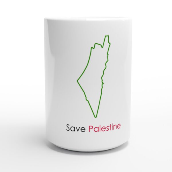 Save Palestine Logo Trykt Keramisk kaffekrus Hvit 440ml